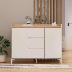 Multipurpose Storage Cabinet – Oak & White