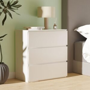 3-Drawer Wood Dresser – Modern Chest with Storage for Bedroom