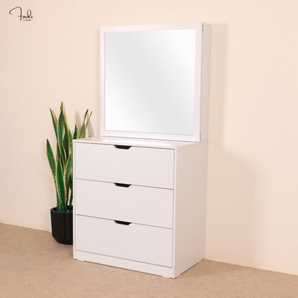 Elegant Vanity Unit with Hidden Mirror Storage – Compact & Functional - Image 2
