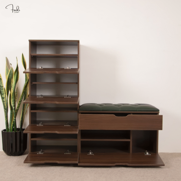 Wooden Shoe Cabinet with Seating Bench – Organized Entryway in Style - Image 2