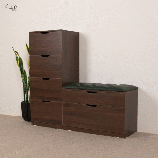 Wooden Shoe Cabinet with Seating Bench – Organized Entryway in Style - Image 3